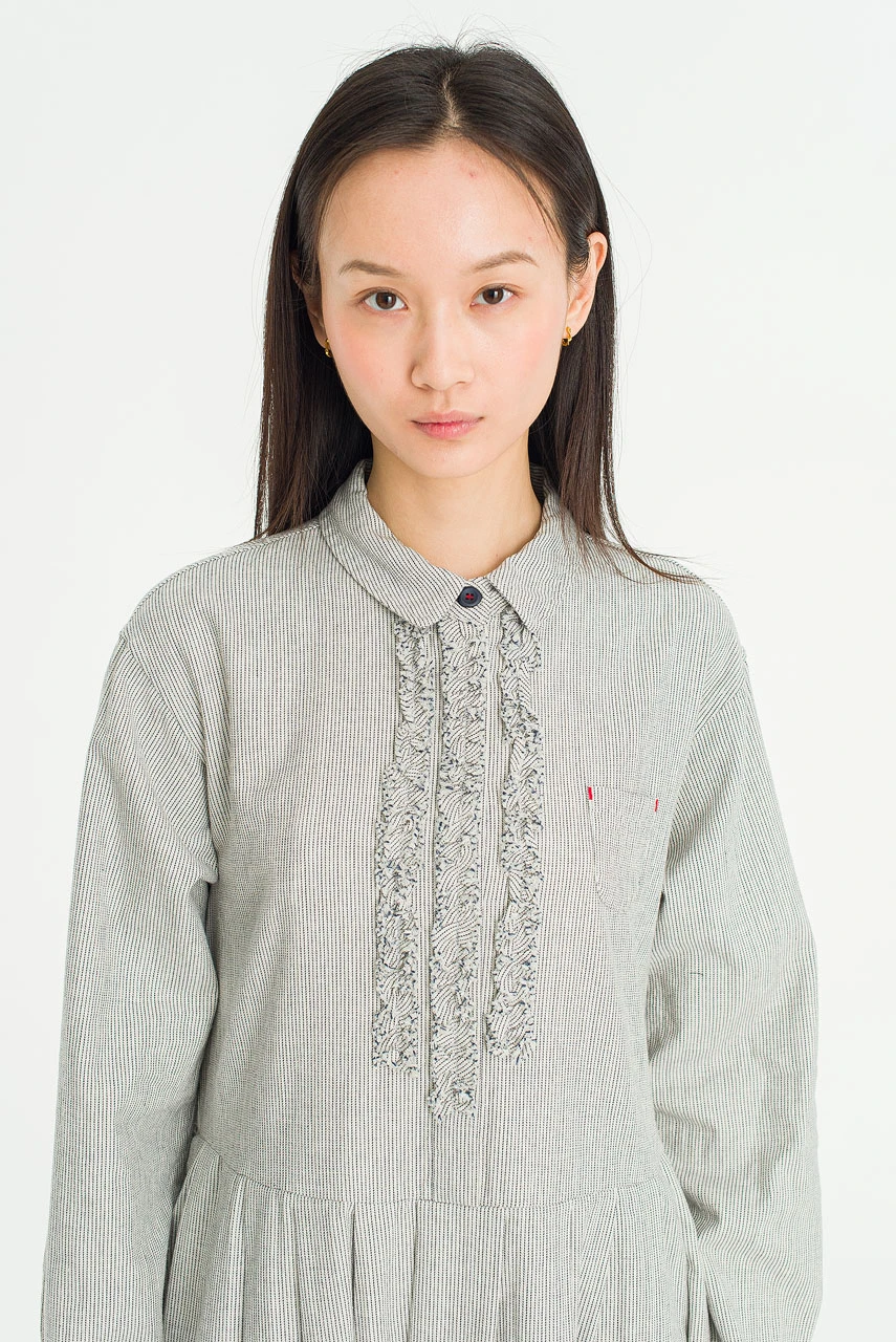 Auburn Stripe Dress, Navy