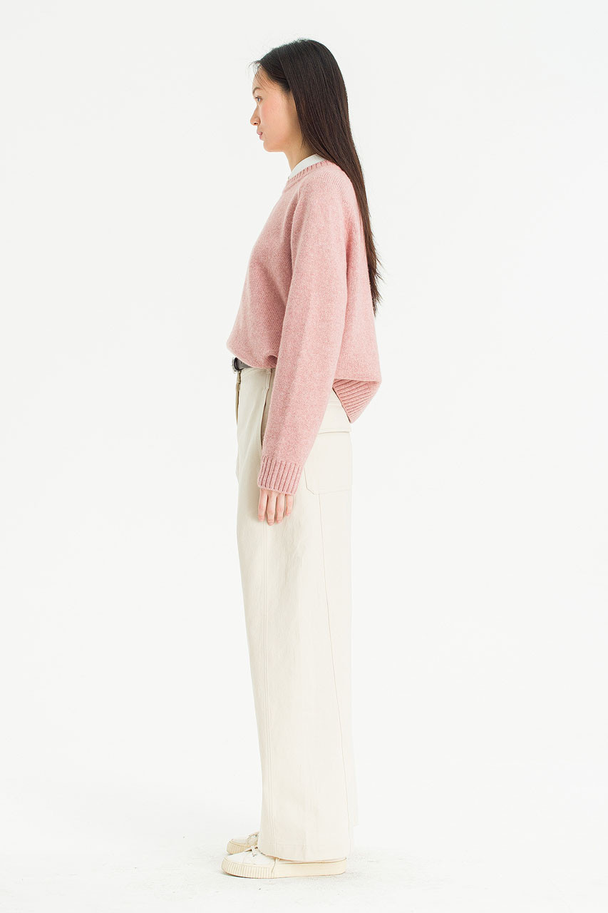 Moss Path Curved Pants, Cream