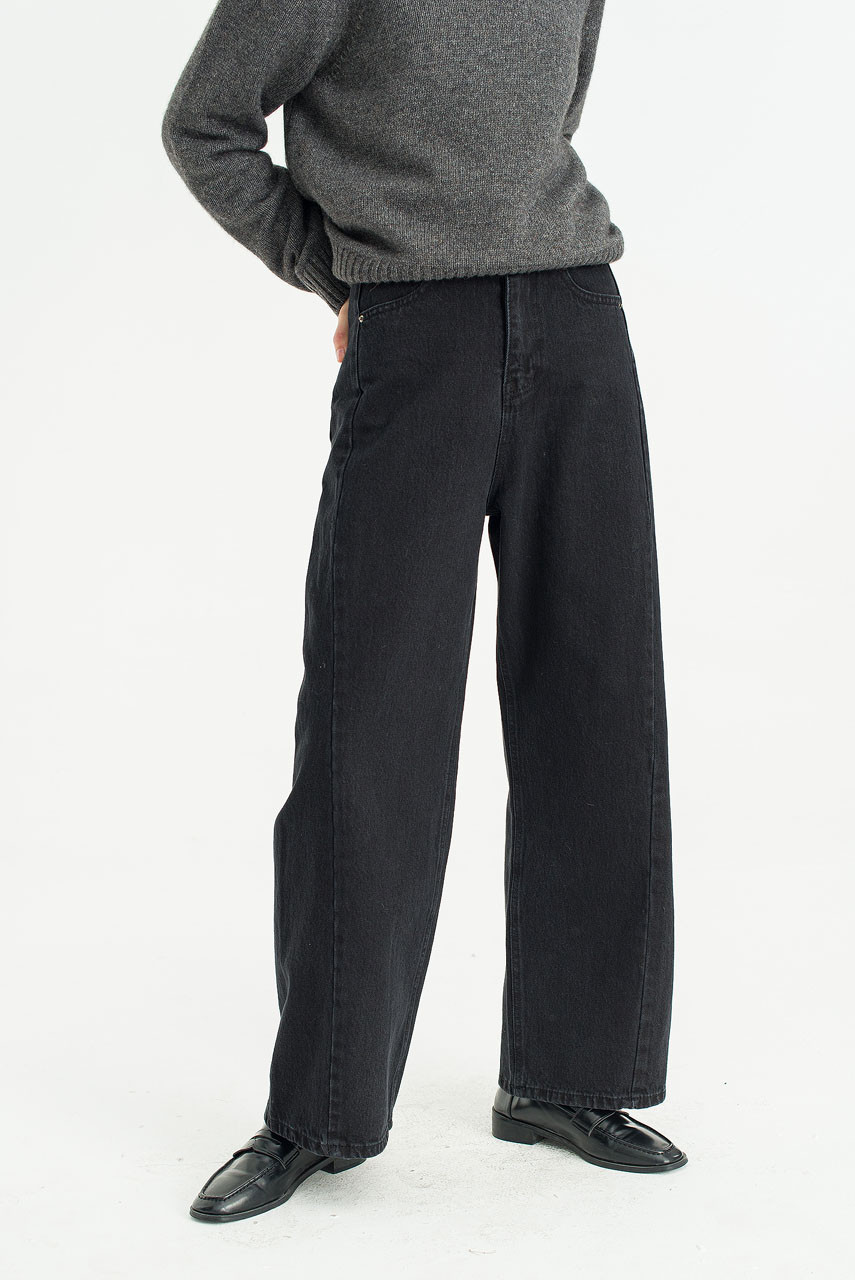 Seam Trace Denim Jean, Black