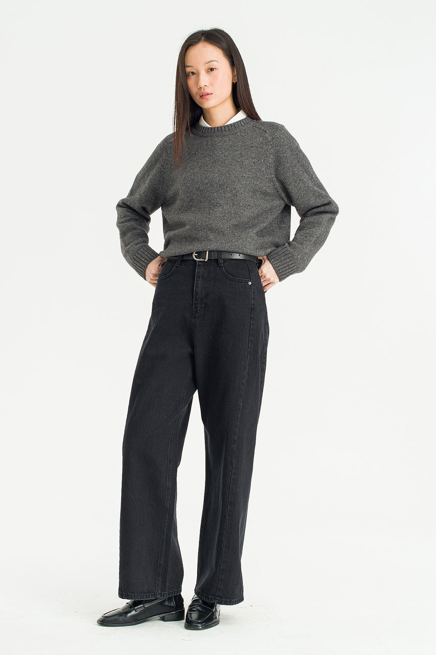 Seam Trace Denim Jean, Black