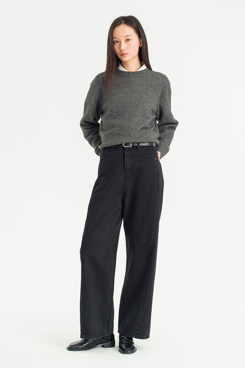 Seam Trace Denim Jean, Black