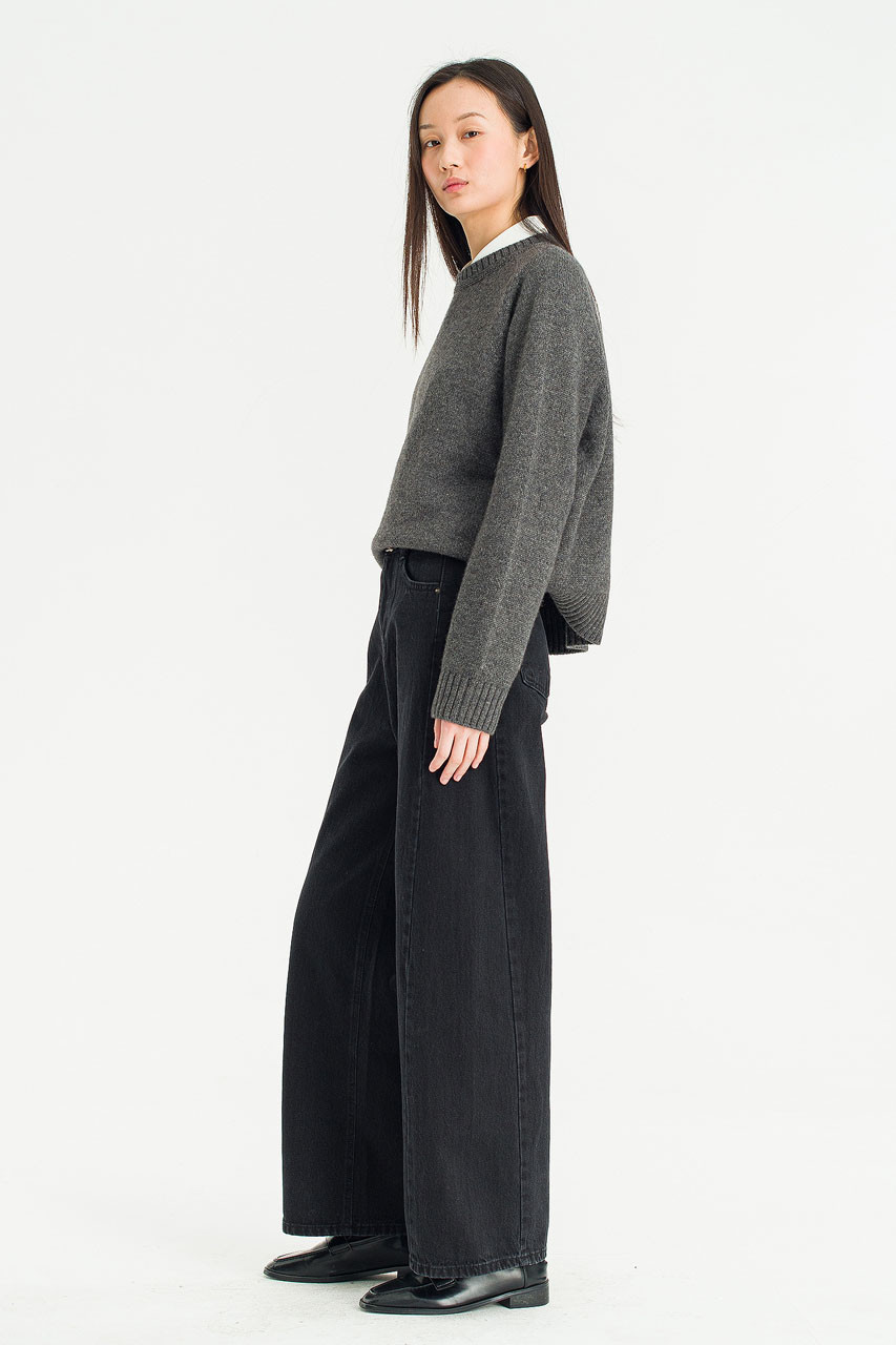 Seam Trace Denim Jean, Black