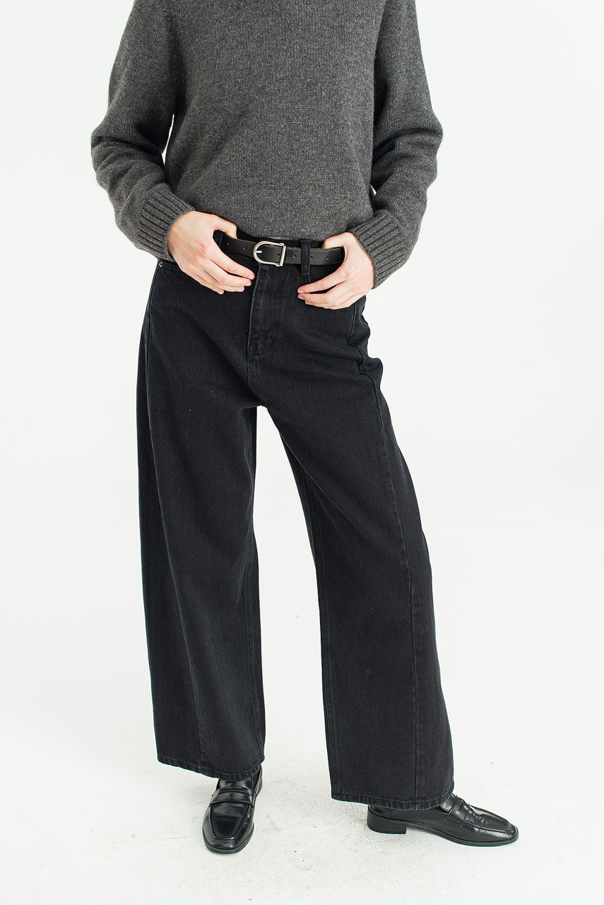 Seam Trace Denim Jean, Black