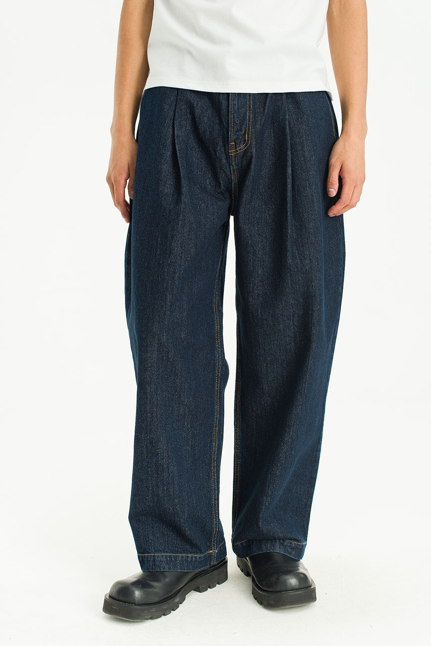 Menswear | One-Tuck Jeans, Dark Blue