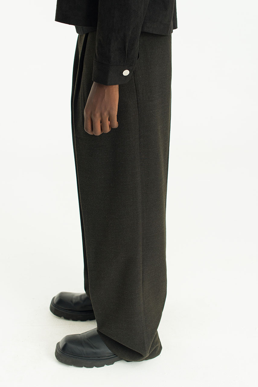 Menswear | Wool Blend Slacks, Black