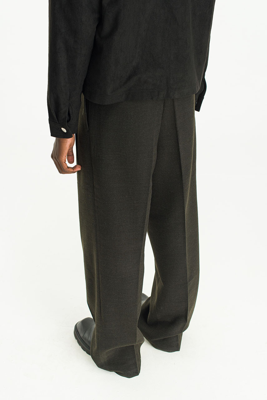 Menswear | Wool Blend Slacks, Black