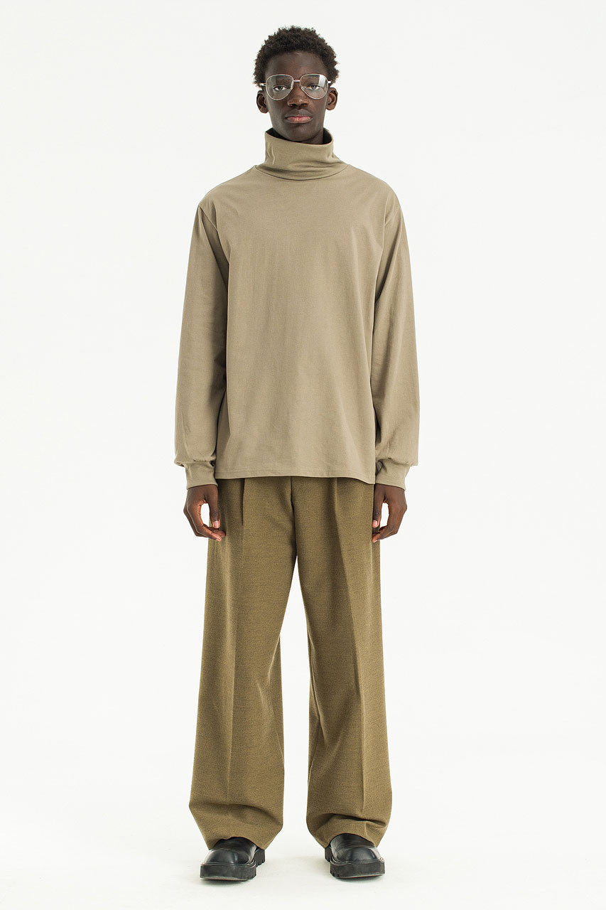 Menswear | Wool Blend Slacks, Beige