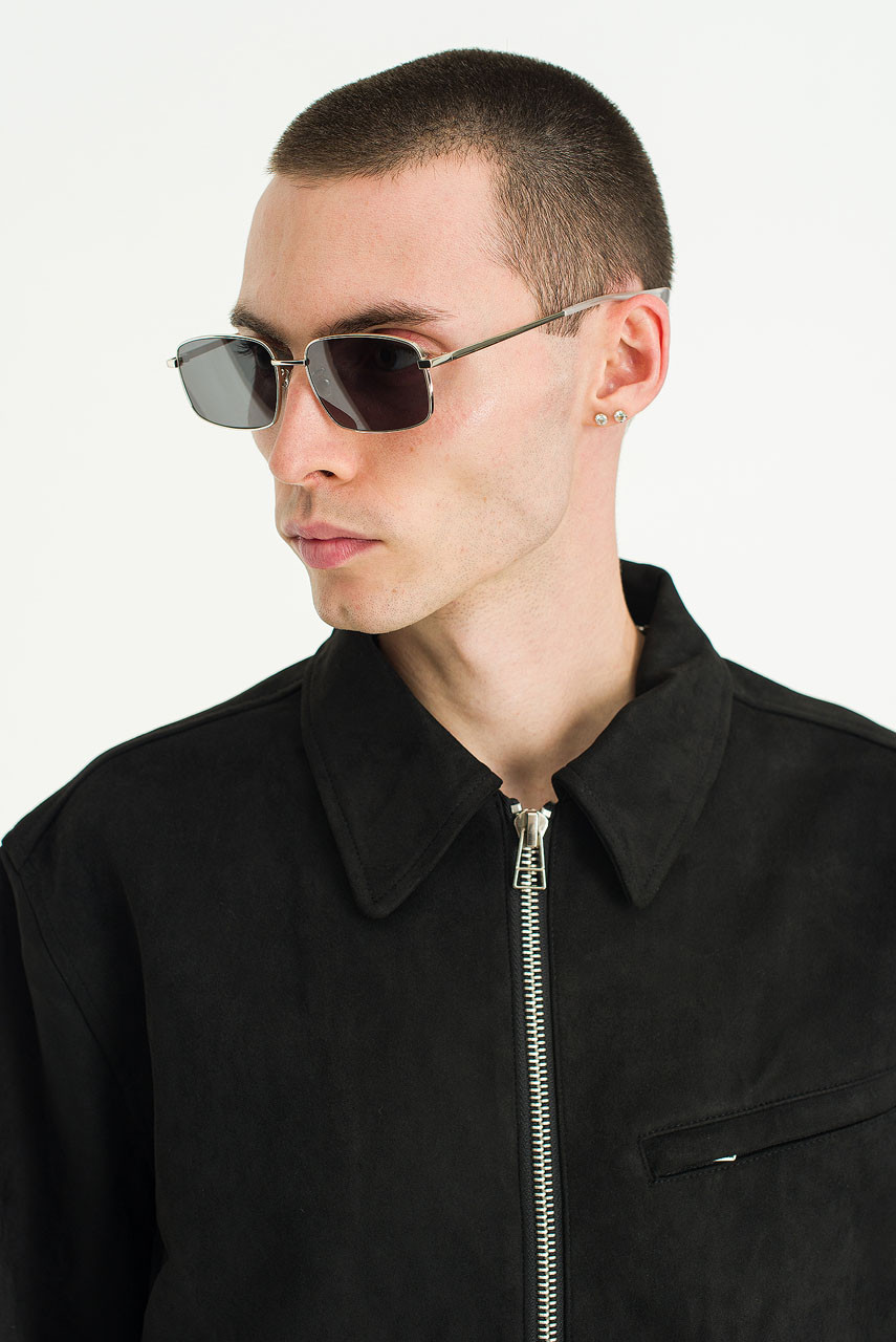 Menswear | Cropped Suedette Jacket, Black