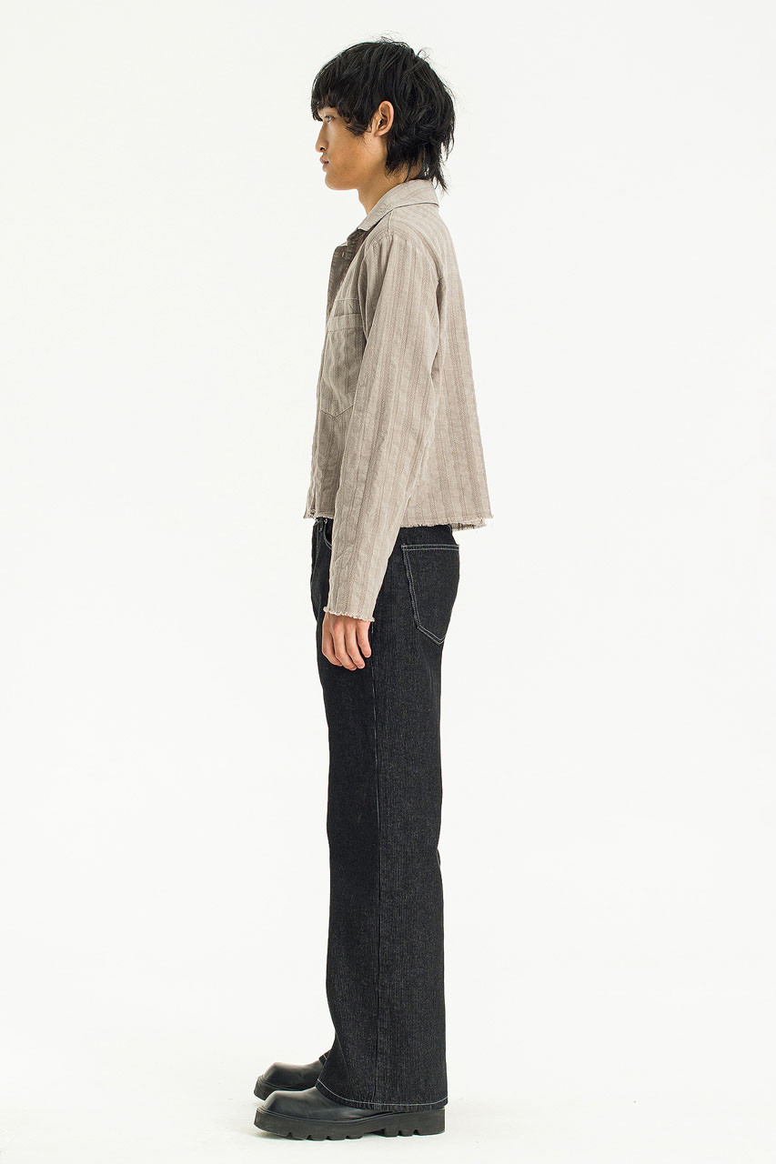 Menswear | Stray Crop Shirt, Brown