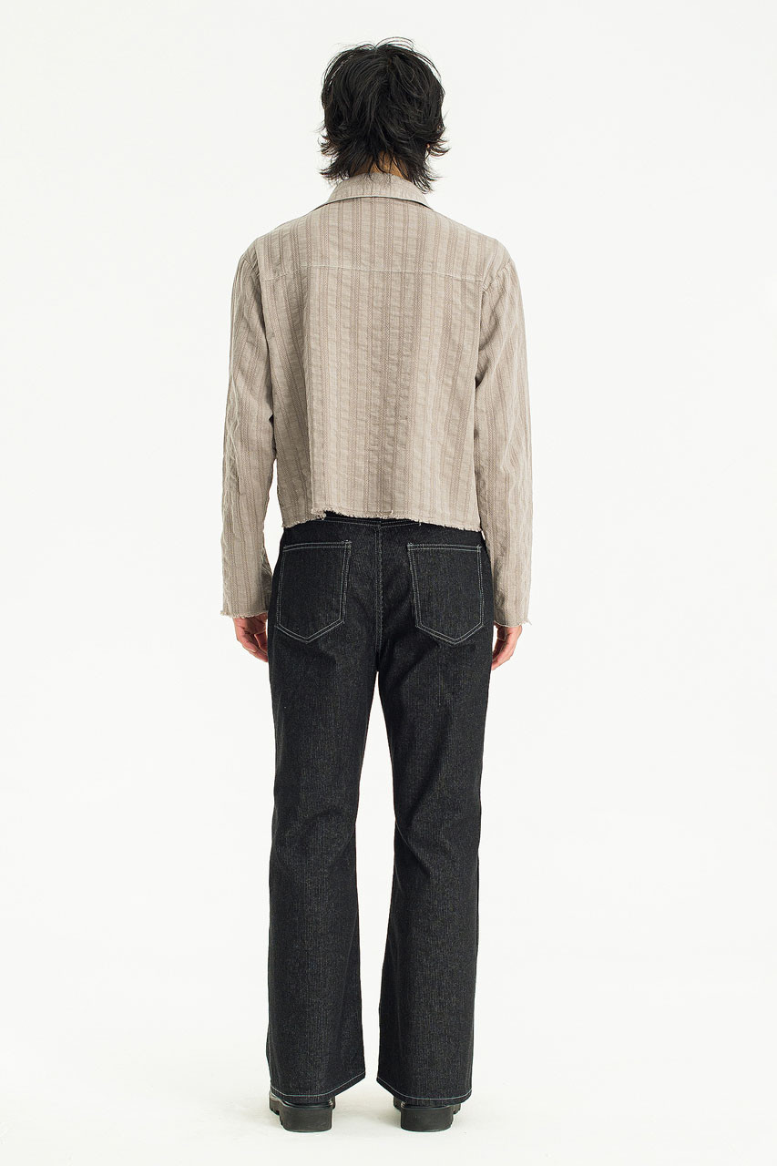 Menswear | Stray Crop Shirt, Brown