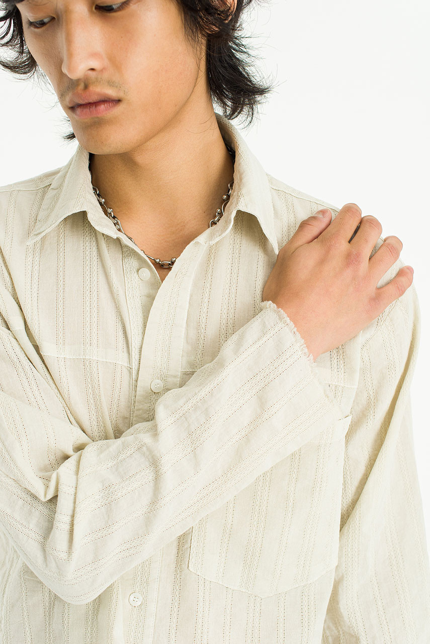 Menswear | Stray Crop Shirt, Cream