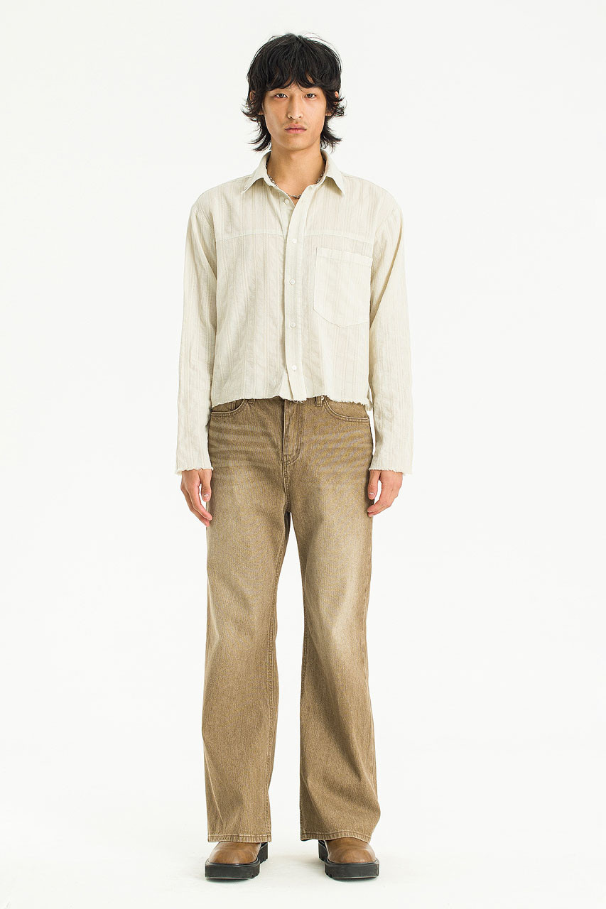 Menswear | Stray Crop Shirt, Cream