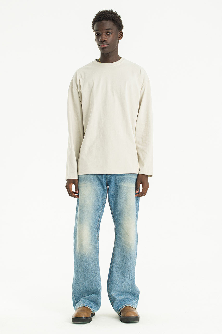 Menswear | Soft Long Sleeve Tee, Beige