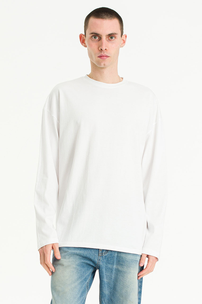 Menswear | Soft Long Sleeve Tee, White
