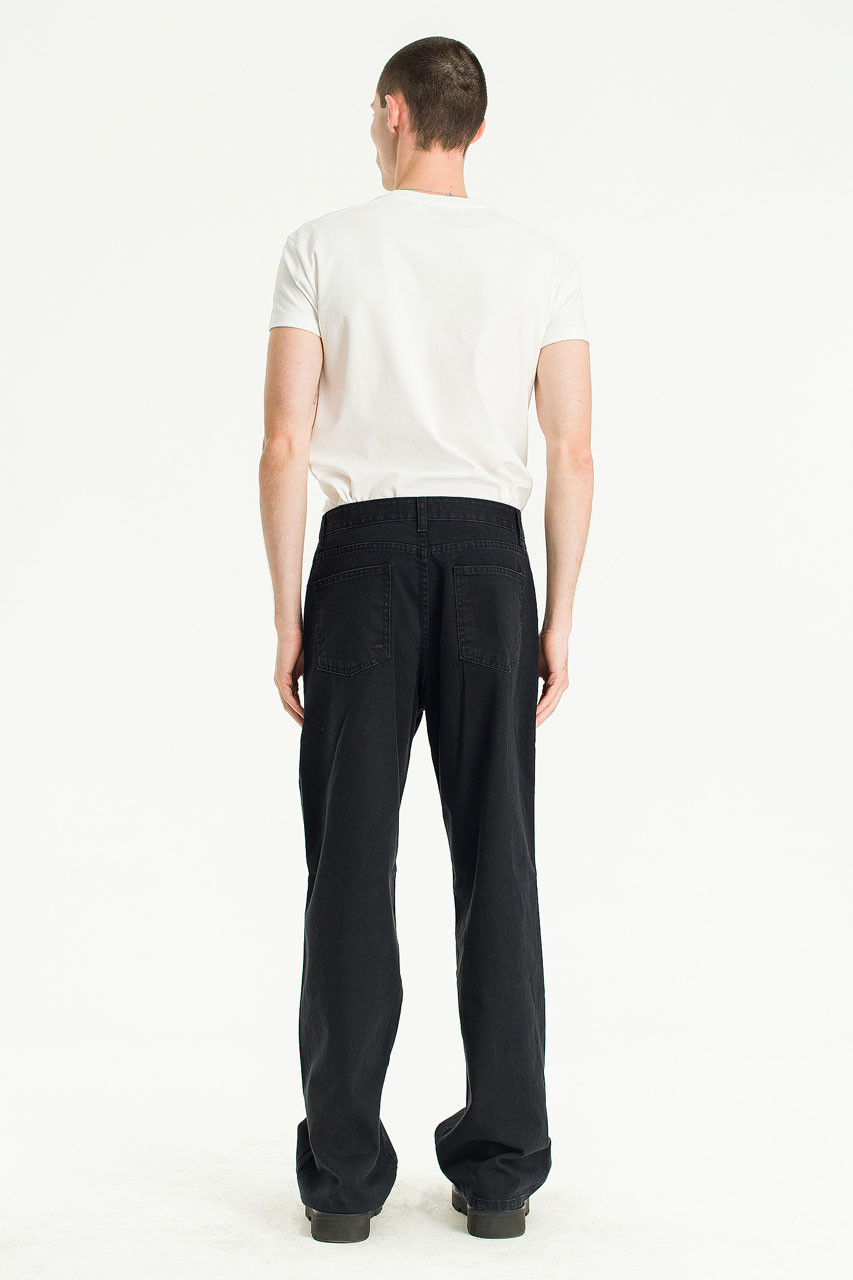 Menswear | Washed Cotton Pants, Black