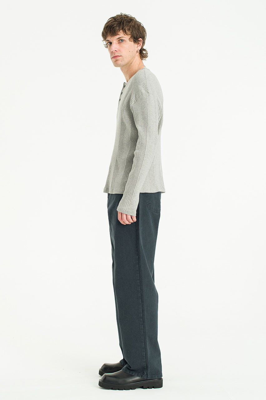 Menswear | Washed Cotton Pants, Charcoal