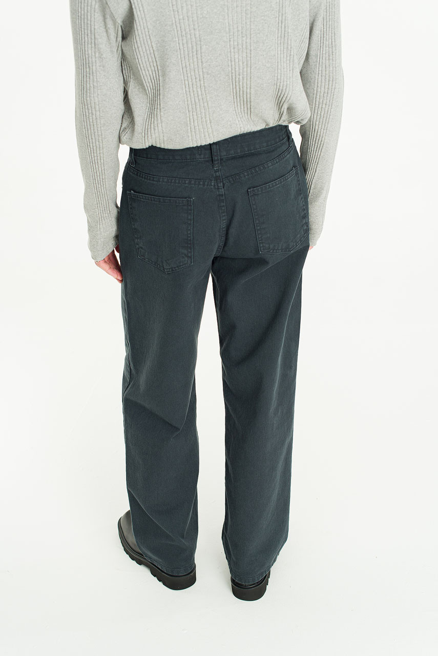 Menswear | Washed Cotton Pants, Charcoal