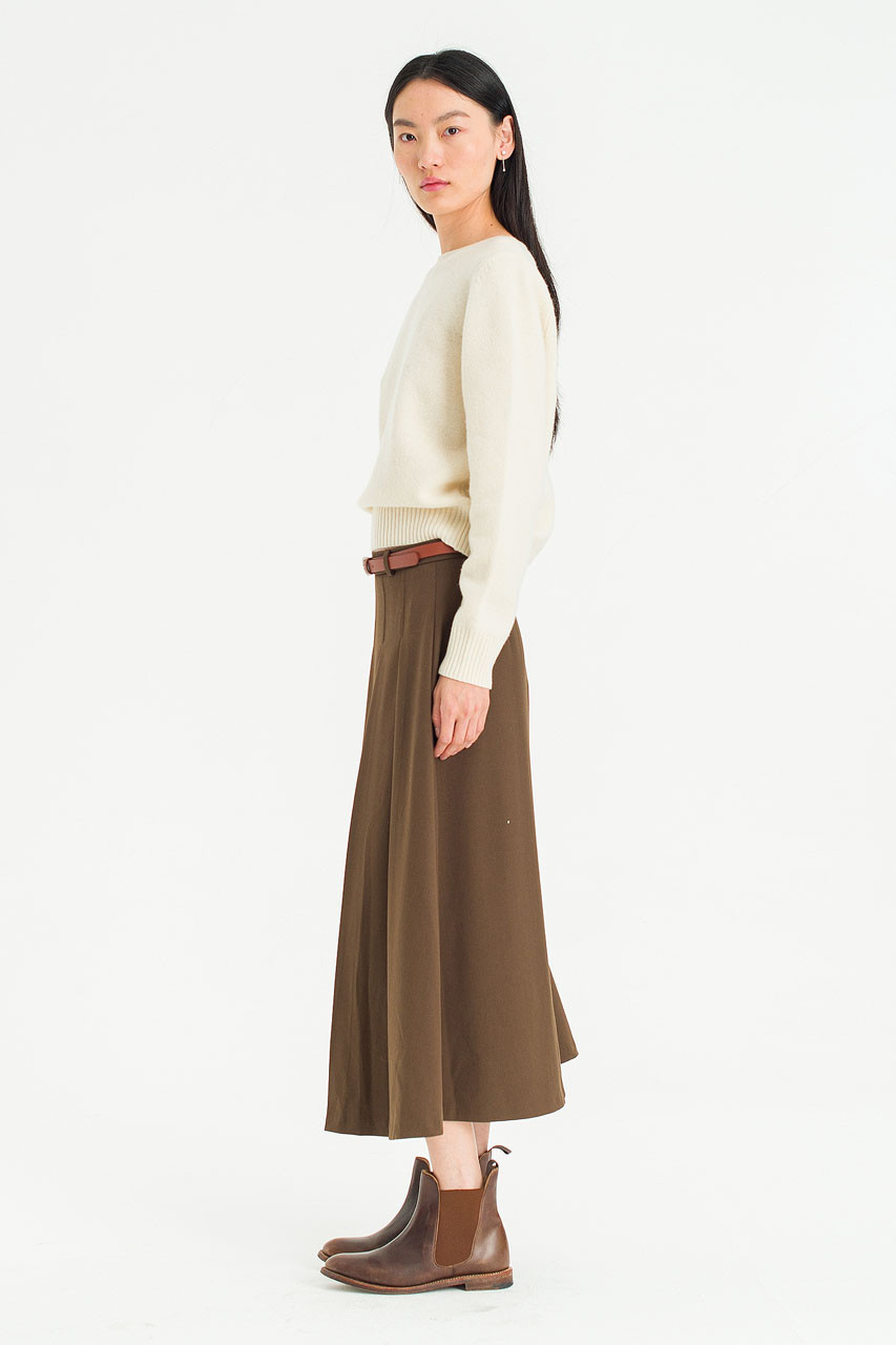 Fine Wool Boat Neck Jumper, Ivory