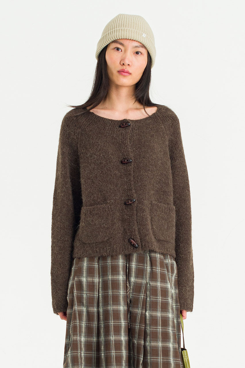 Haze Knit Cardigan, Brown