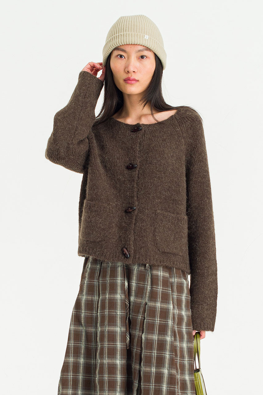Haze Knit Cardigan, Brown
