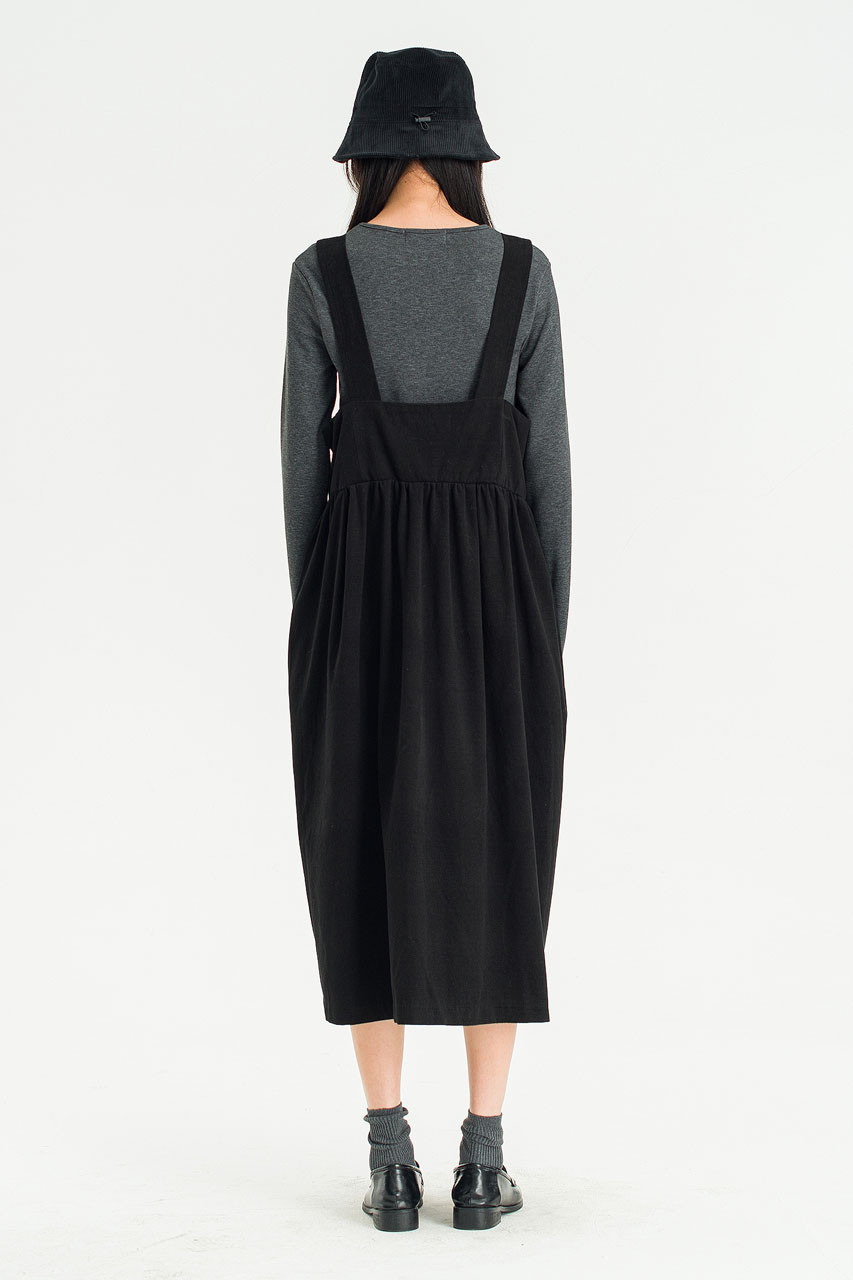 Miel Pinafore Dress, Black