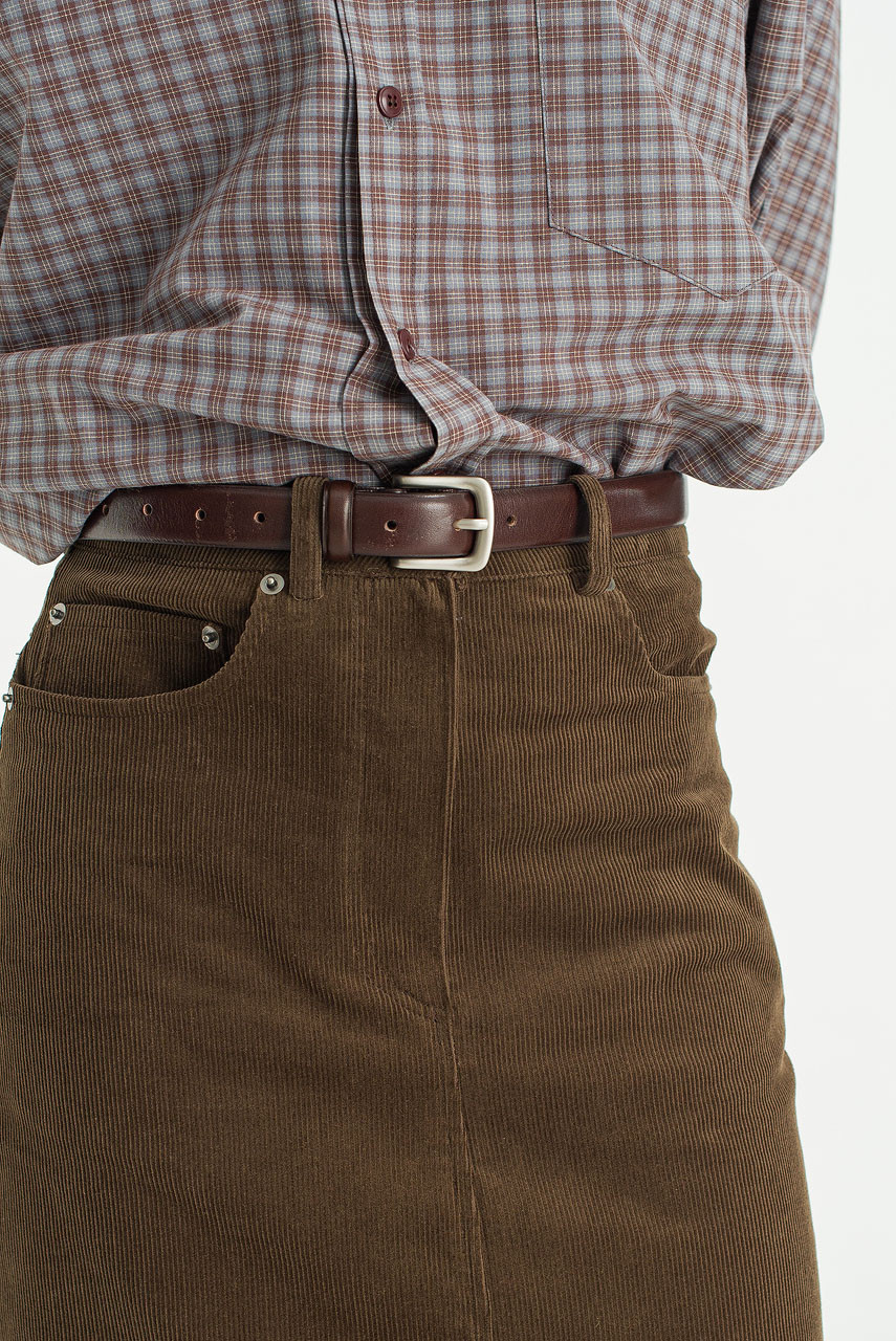 Whisper Cord Skirt, Brown