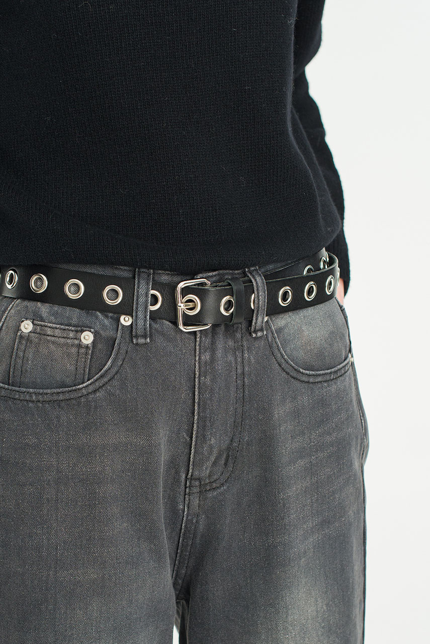 Eyelet Belt, Black