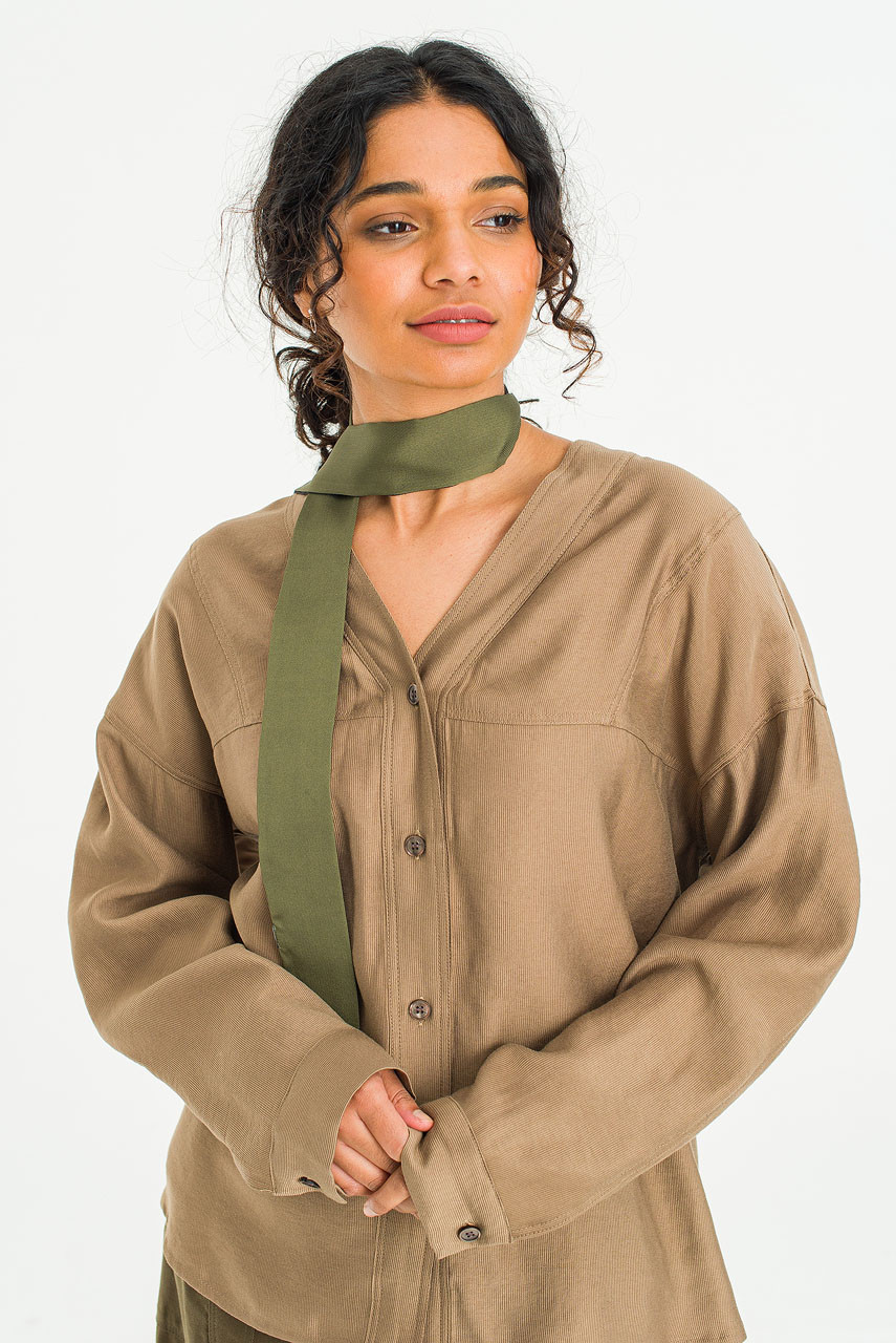 Bea Colour Contrast Scarf, Green