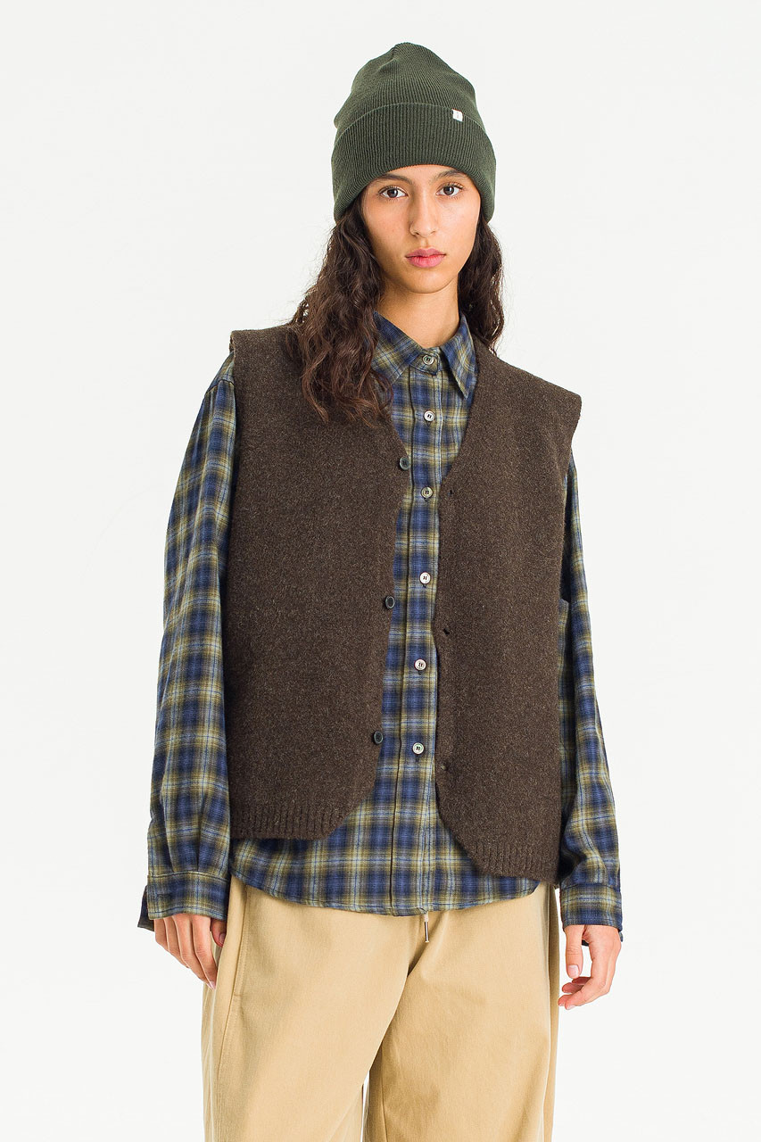 Ridge Knit Beanie, Khaki