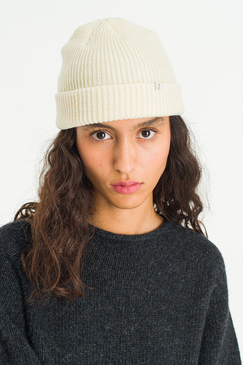 Pavo Short Beanie, Ivory