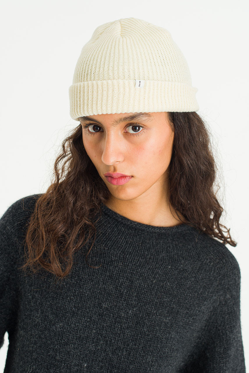 Pavo Short Beanie, Ivory