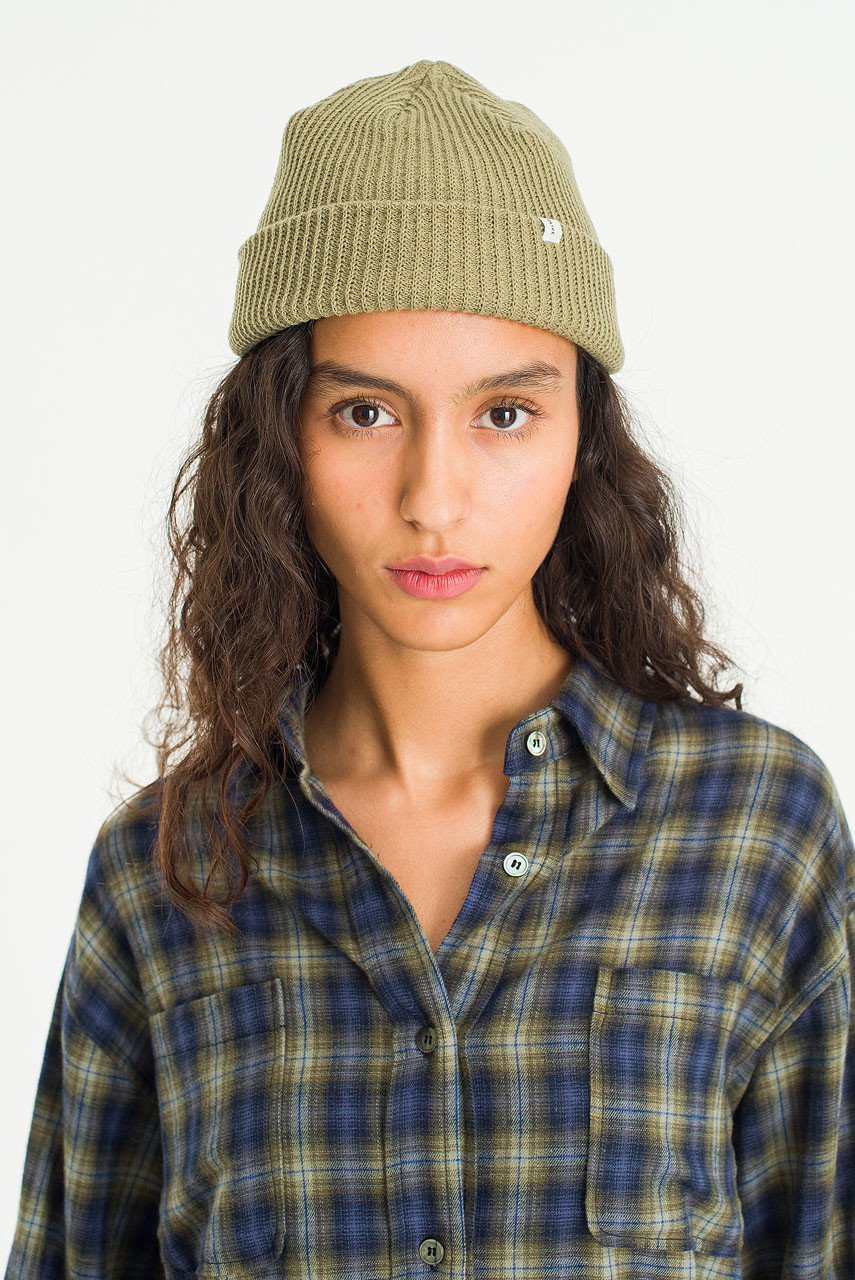 帽子 SOLESWAG HAND-KNIT BEANIE OLIVE Pavo Short Beanie, Khaki