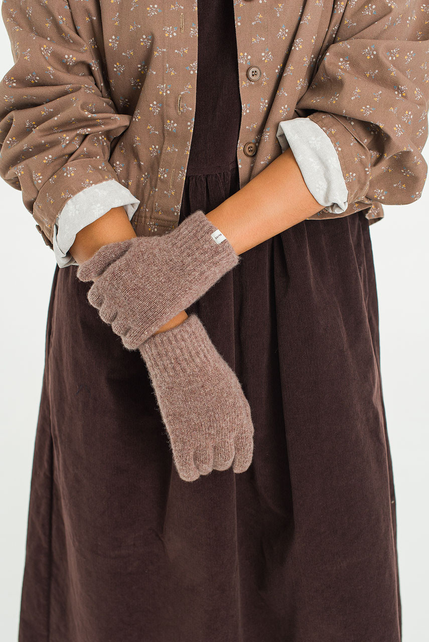 Alder Wool Gloves, Brown