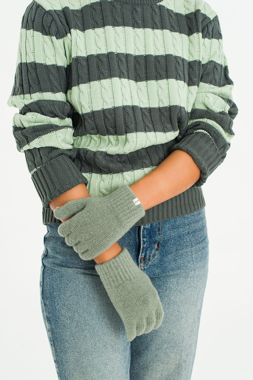 Alder Wool Gloves, Sage Green