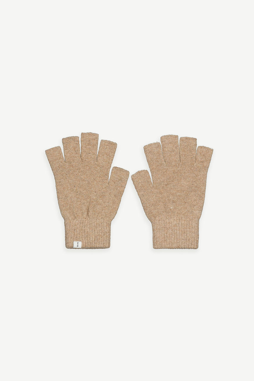 Moya Half Gloves, Beige