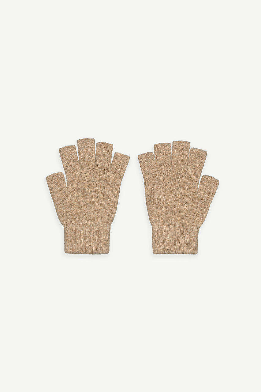 Moya Half Gloves, Beige