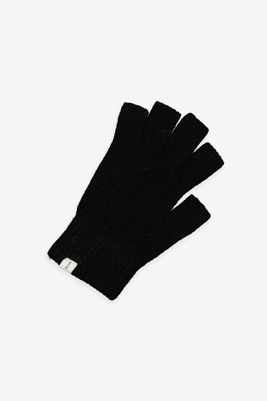 Moya Half Gloves, Black