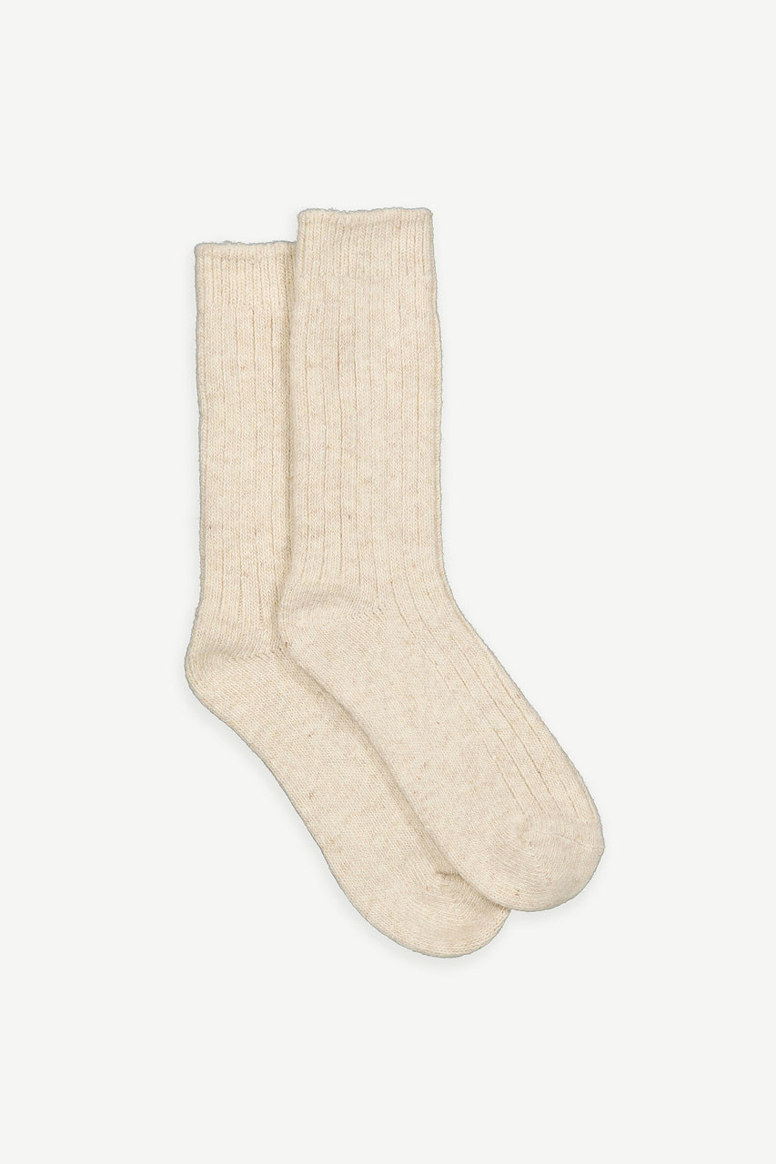 Veil Cashmere Blend Socks, Oat