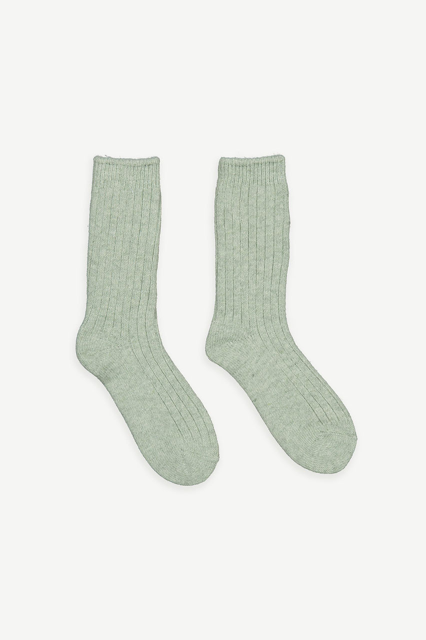 Veil Cashmere Blend Socks, Mint