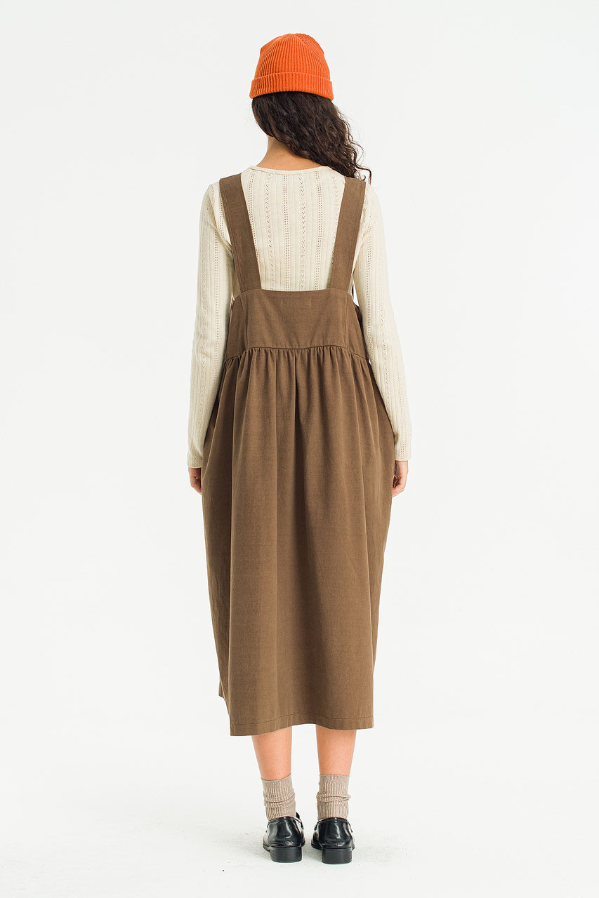 Miel Pinafore Dress, Brown