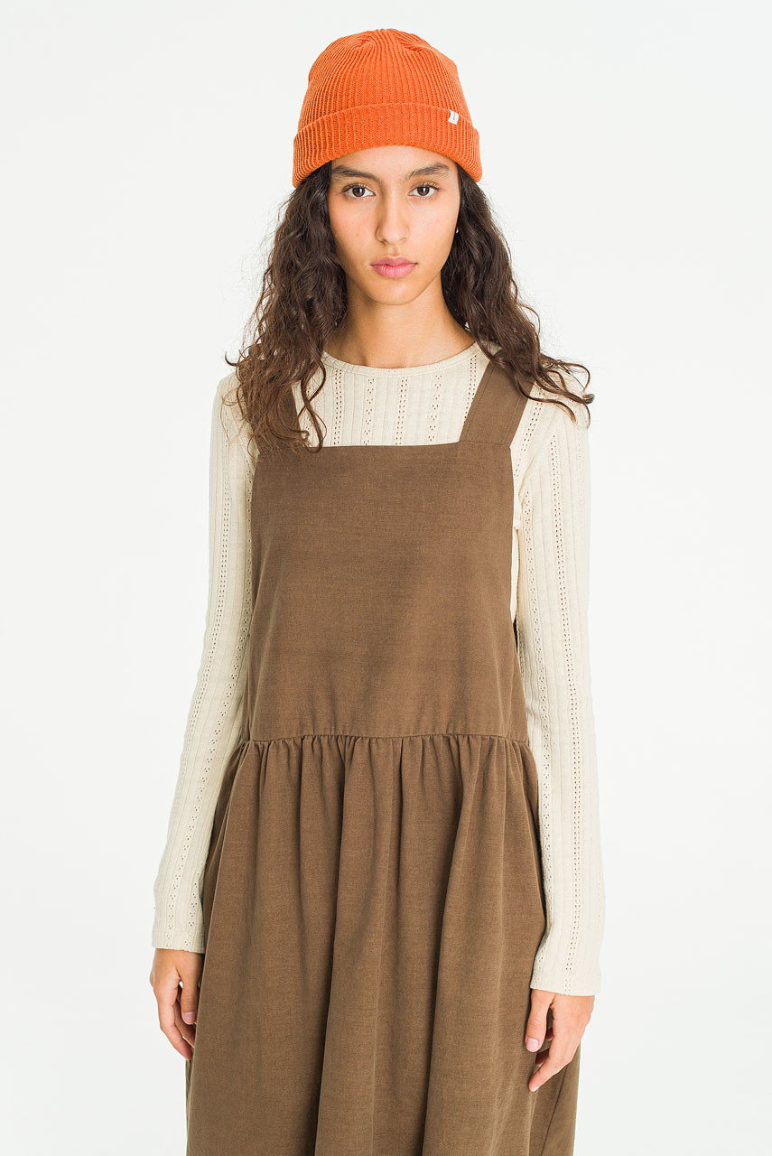 Miel Pinafore Dress, Brown