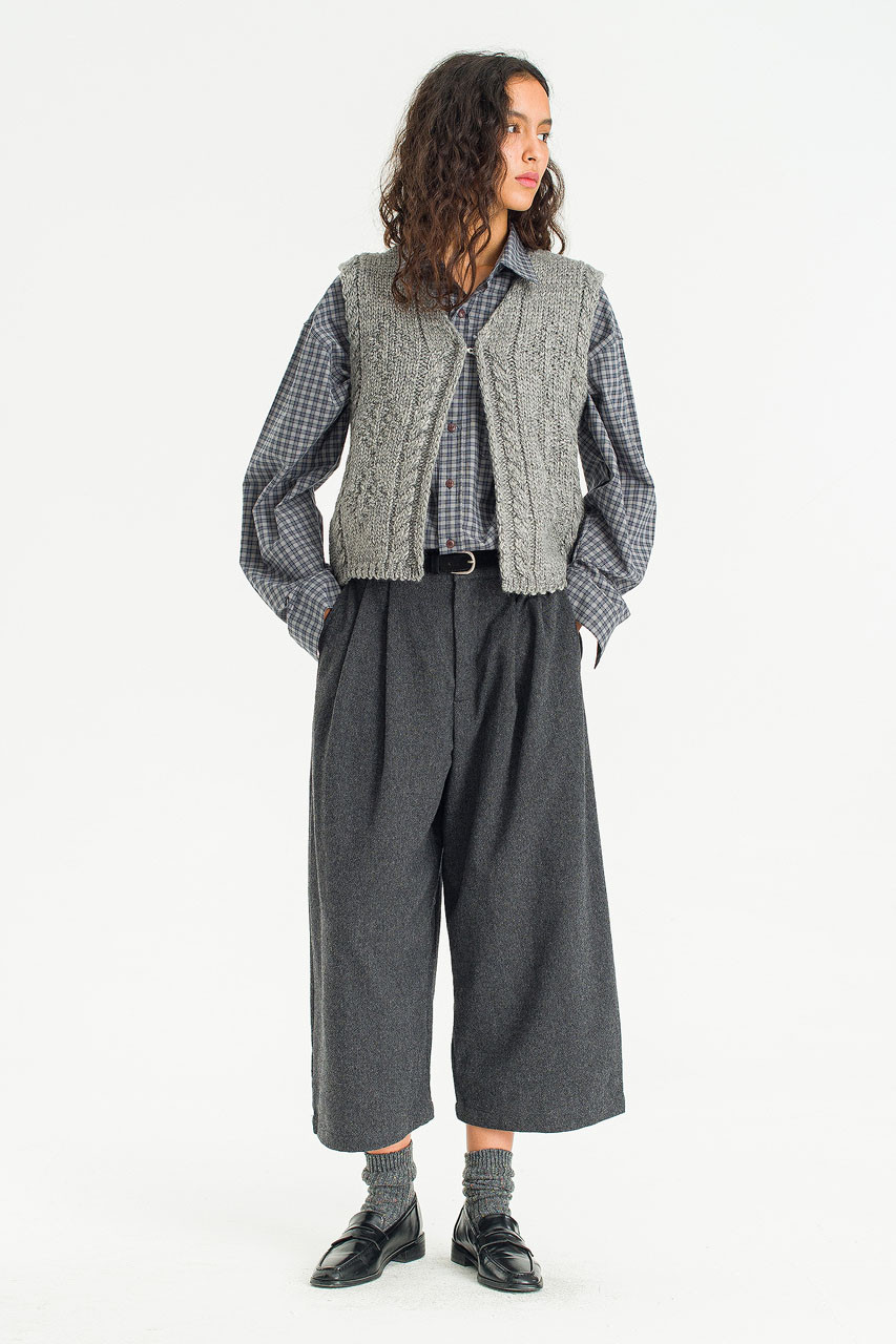 Alder Knit Vest, Grey