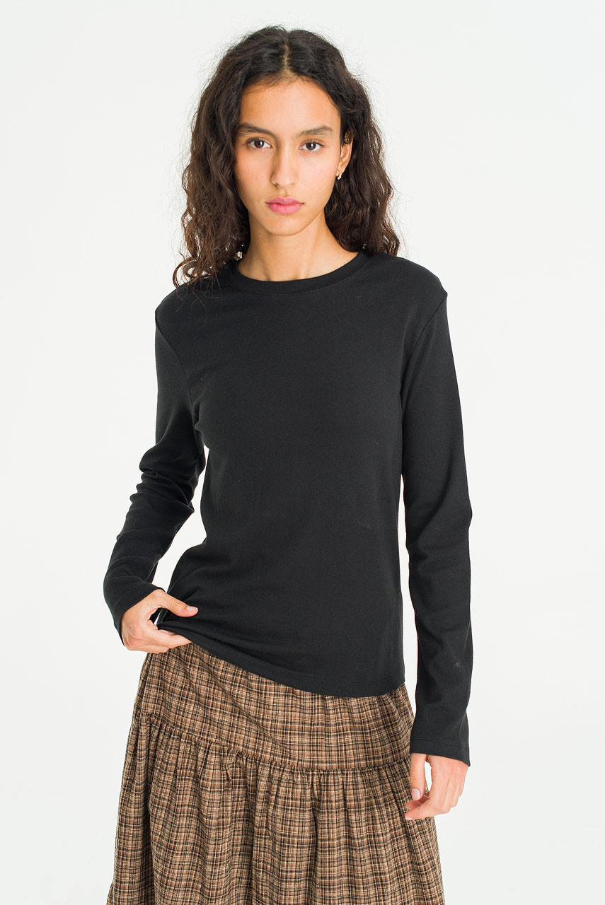 Soft Breeze Round Neck Tee, Black