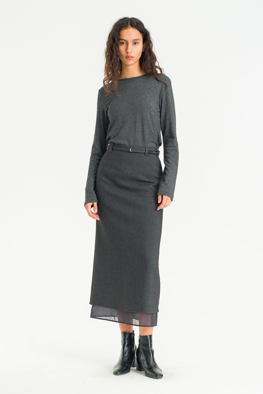 Still Tailor Skirt, Charcoal