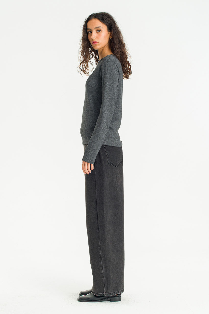 Rove Wide Denim Jean, Black