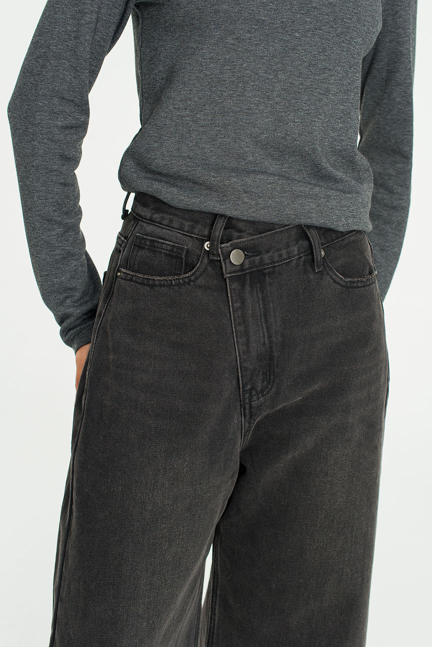 Rove Wide Denim Jean, Black