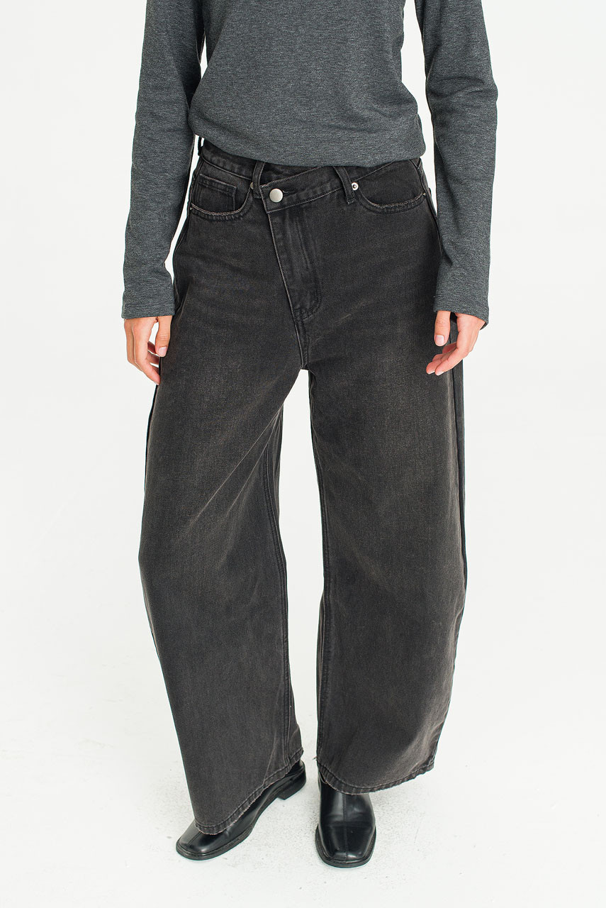 Rove Wide Denim Jean, Black
