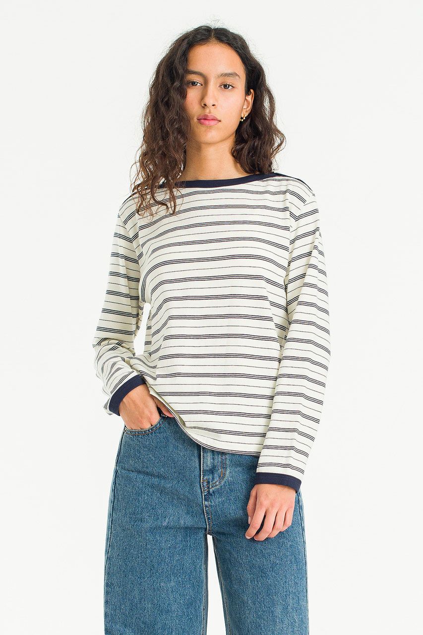 Day Stripe Tee, Ivory