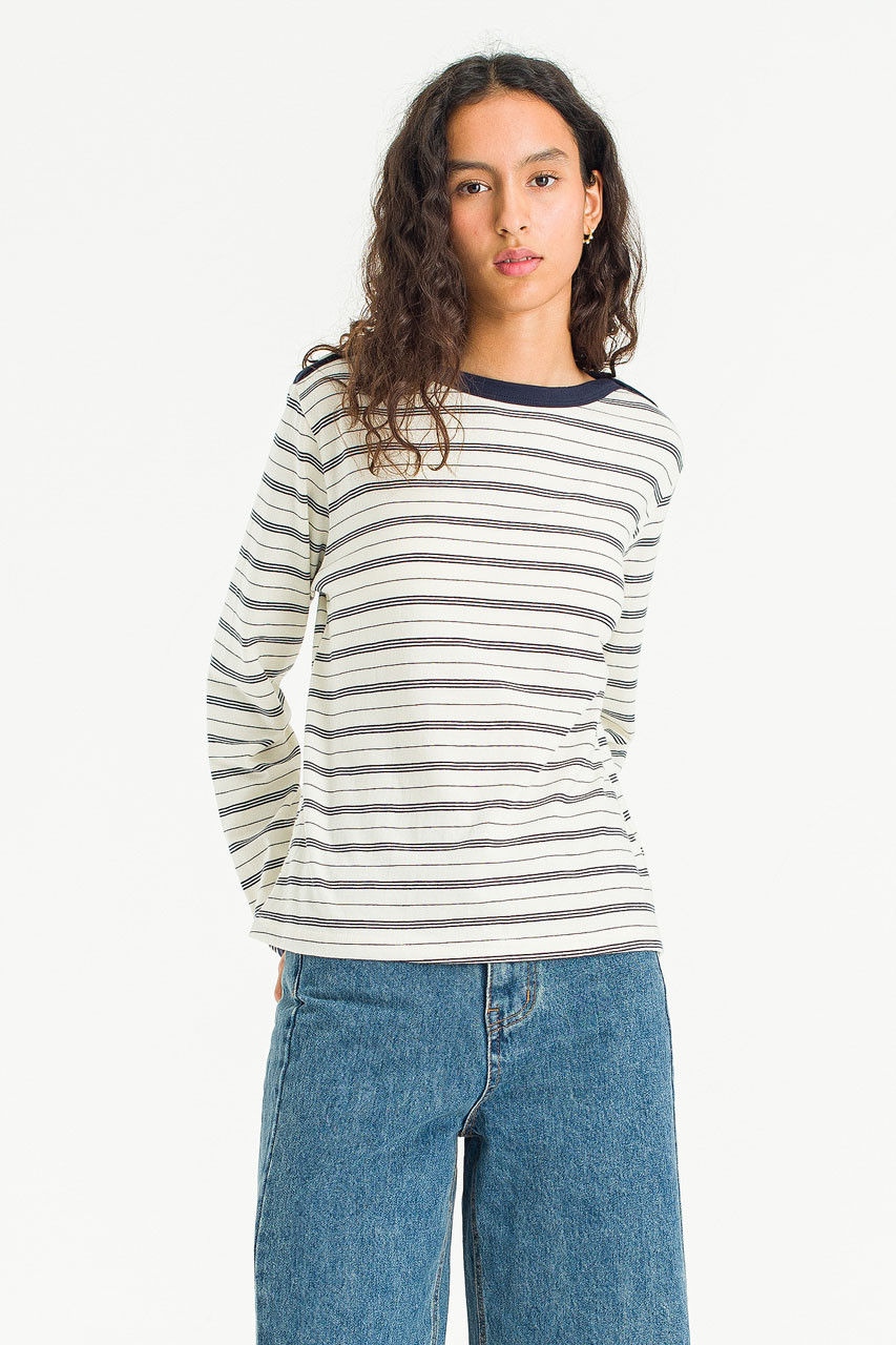 Day Stripe Tee, Ivory