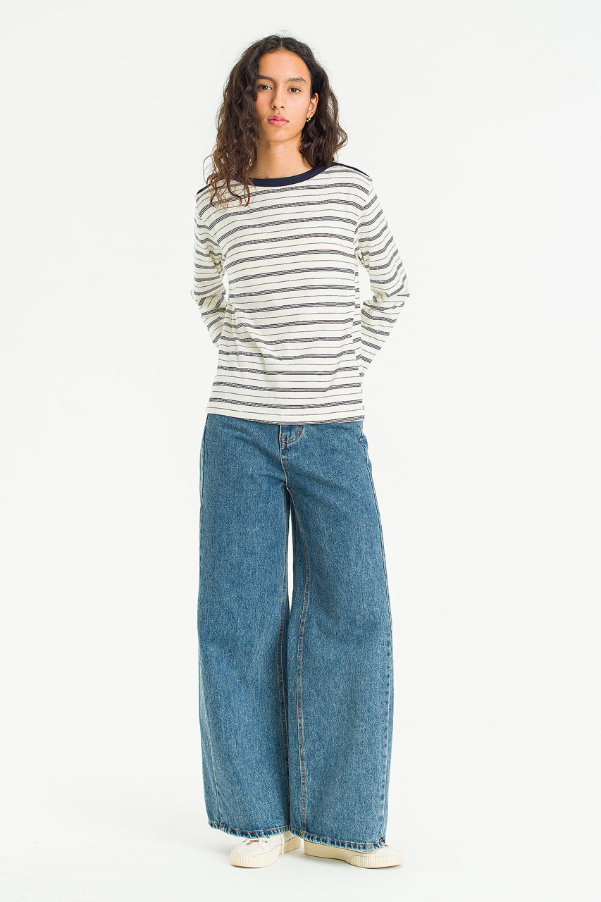 Day Stripe Tee, Ivory